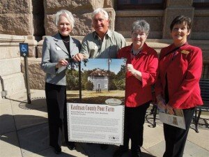 KCHC Members with 2012 Texas' Most Endangered Places poster for Poor Farm. KCHC Members with 2012 Texas' Most Endangered Places poster for Poor Farm.